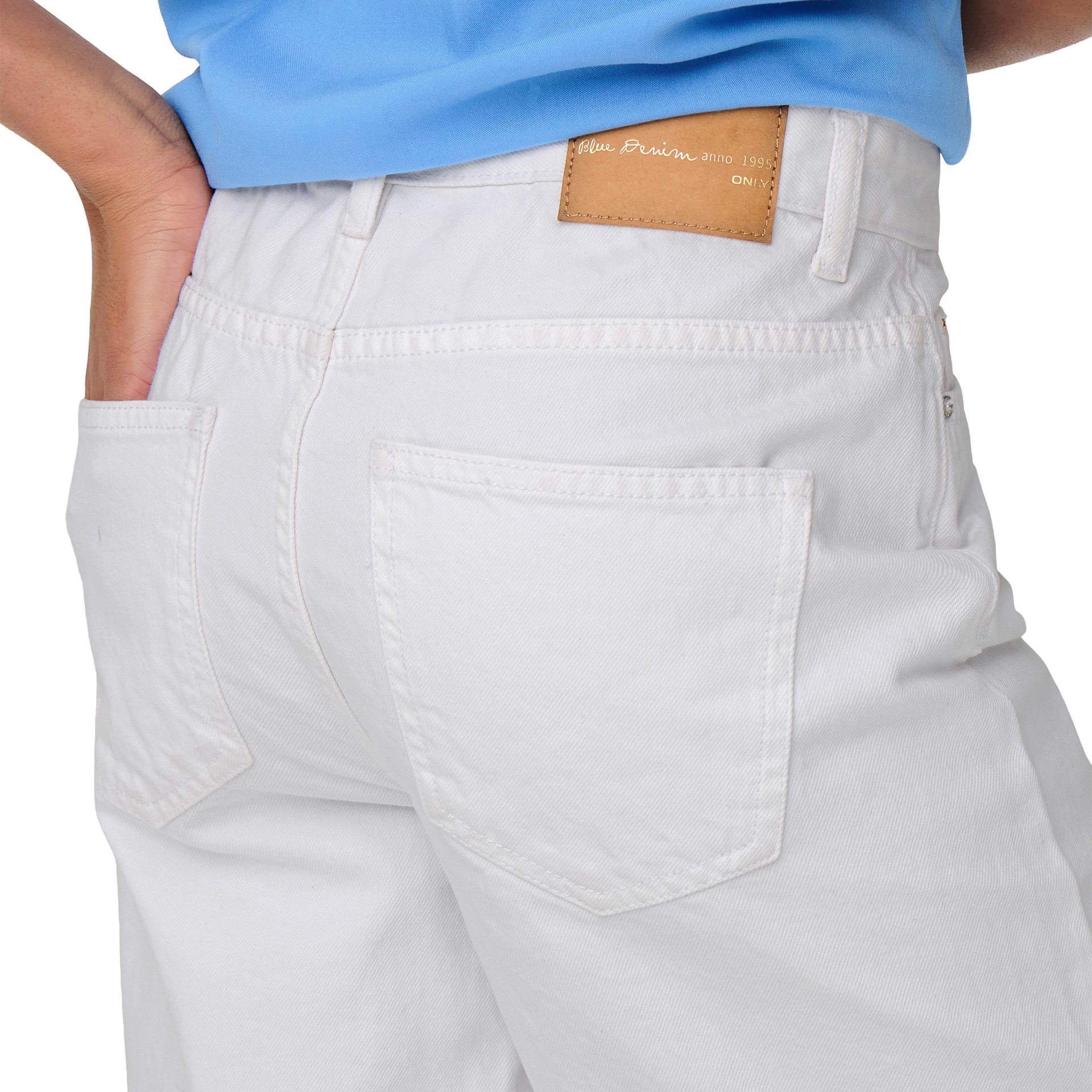 Only Calção Sonny Wide Dnm White