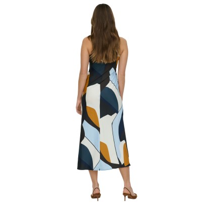 Only Vestido Chigo Life Slip Midi Navy Blazer Mega Geometric Only Vestido Chigo Life Slip Midi Navy Blazer Mega Geometric