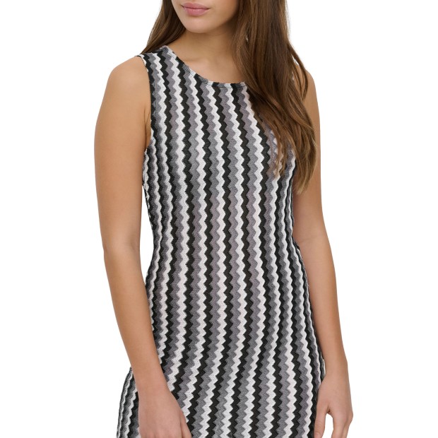 Only Vestido Bailey Zigzag Vestido Cloud Dancer (zigzag) Black