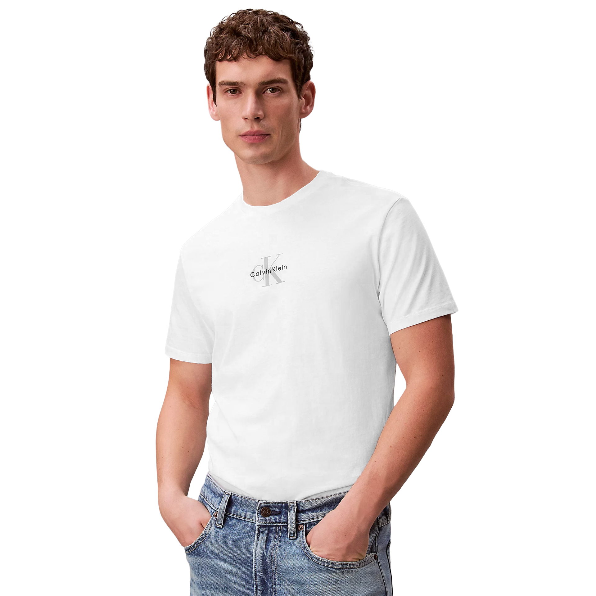 Calvin Klein T-shirt 30s Micro Monologo Graphic White