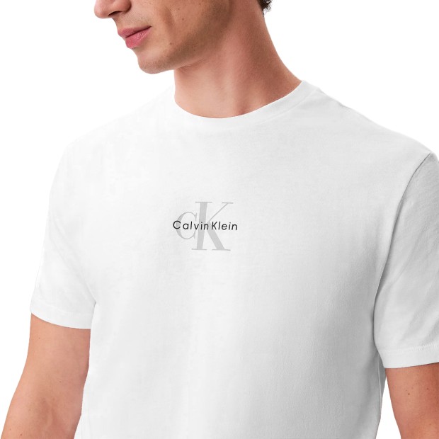 Calvin Klein T-shirt 30s Micro Monologo Graphic White