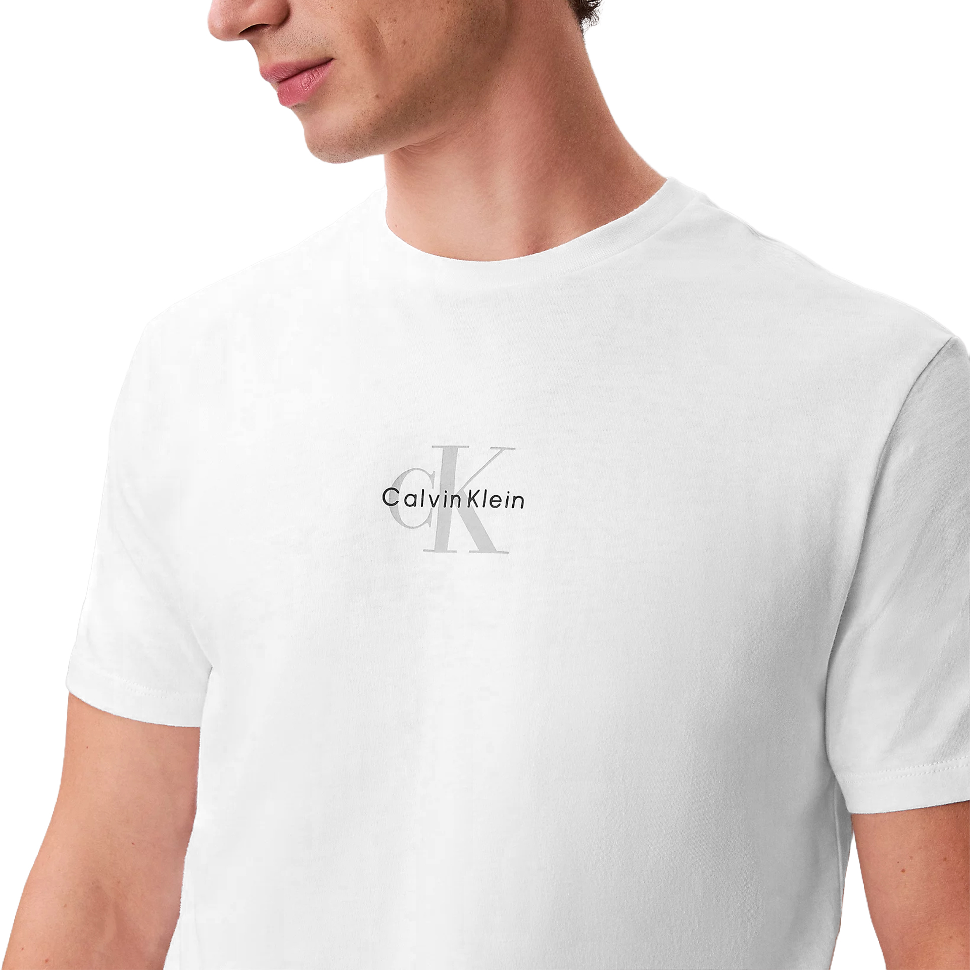 Calvin Klein T-shirt 30s Micro Monologo Graphic White