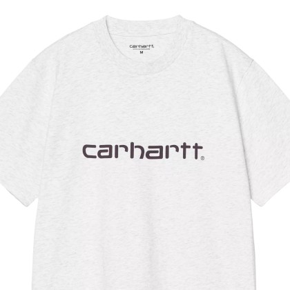 Carhartt Wip T-shirt Script Ash Heather / Cozy Purple
