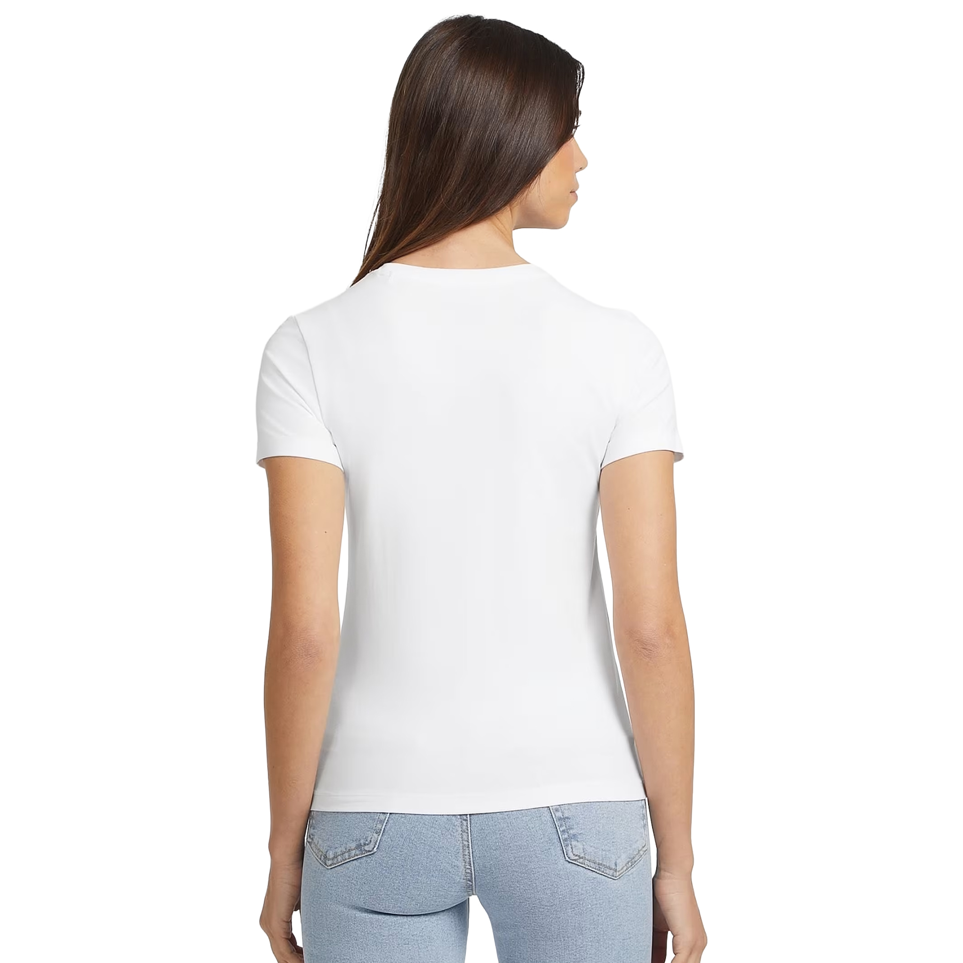 Guess T-shirt Slim American Tr Pure White