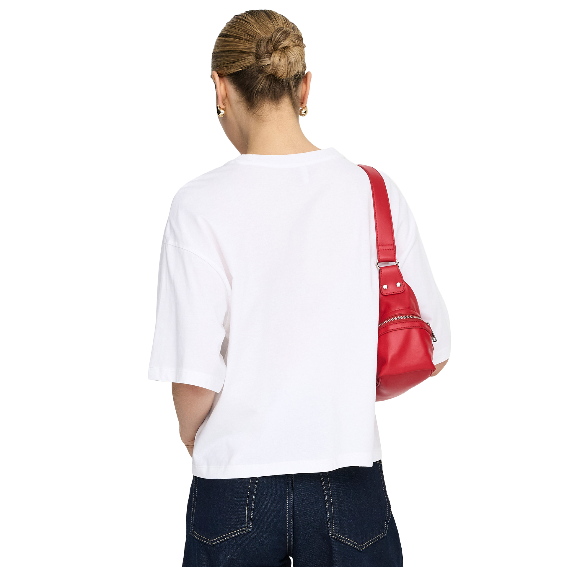 Only Top Jossi Life O-neck Bright White Tokyo