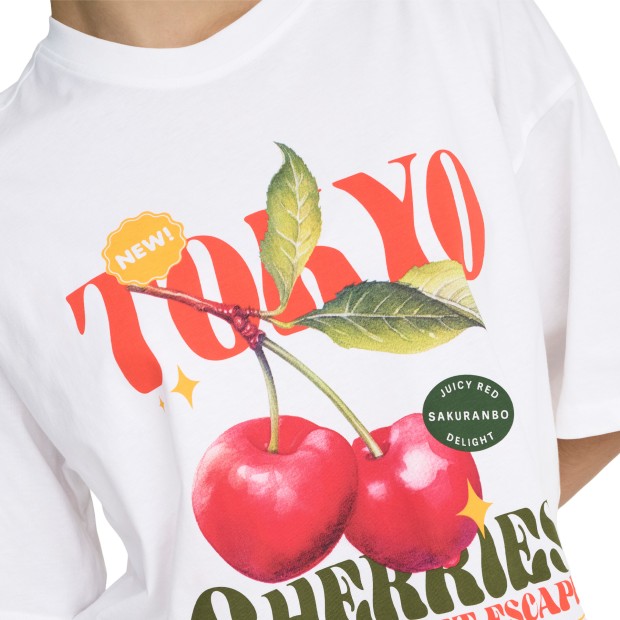 Only Top Jossi Life O-neck Bright White Tokyo