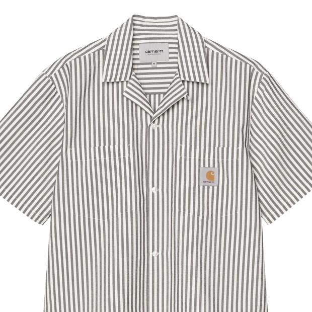 Carhartt Wip Camisa Leavel Stripe Black / Wax
