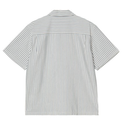 Carhartt Wip Camisa Leavel Stripe Blue River / Wax