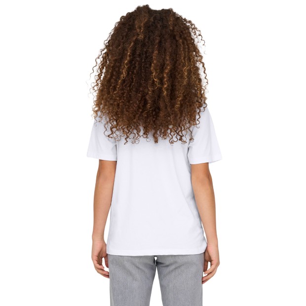 Only Top T-shirt Burst Life Popcorn Bright White Keep It Cool