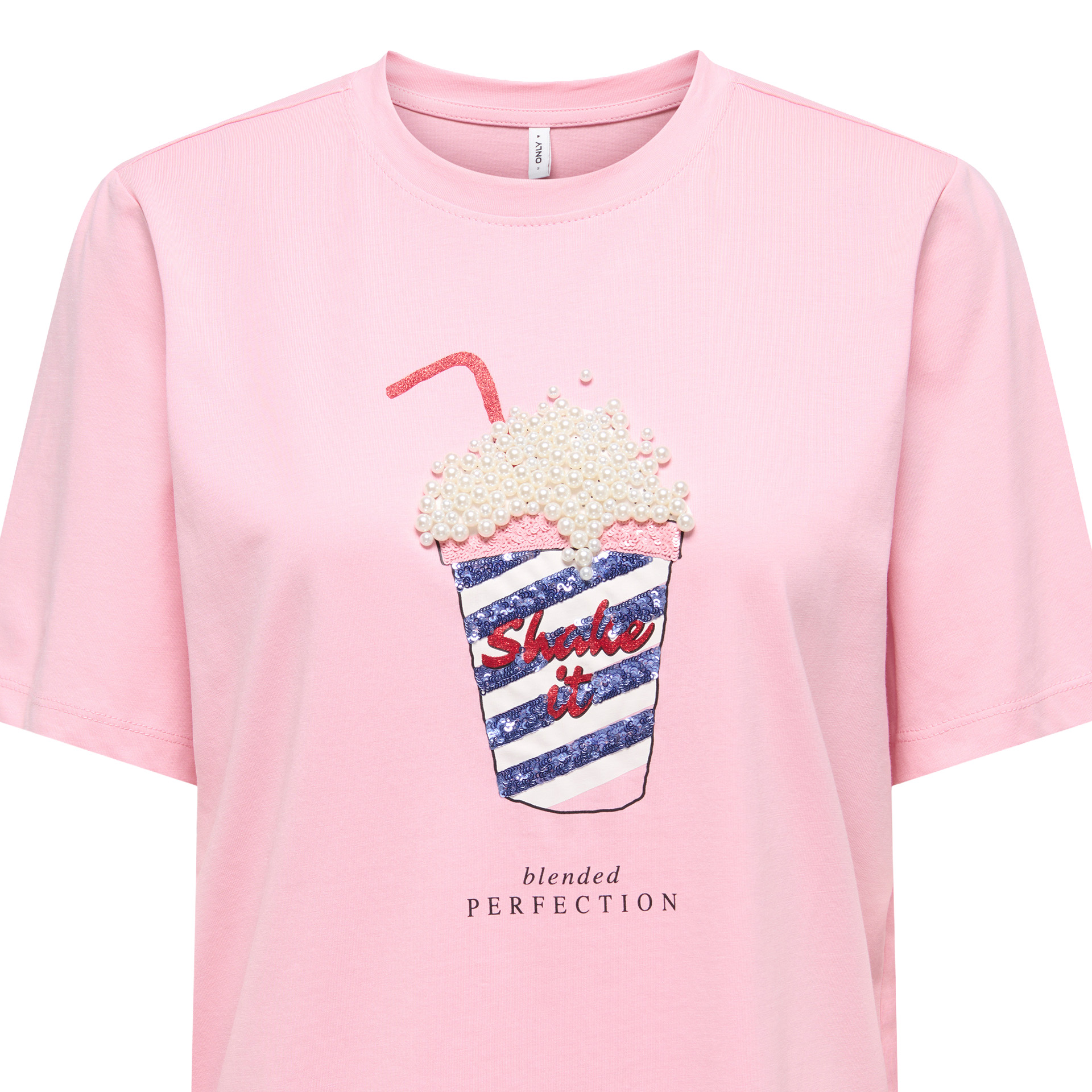 Only Top T-shirt Burst Life Popcorn Romance Rose Shake It