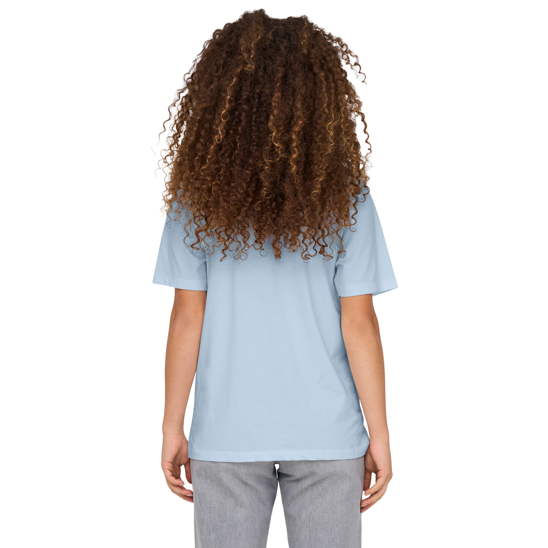 Only Top T-shirt Burst Life Popcorn Soft Chambray