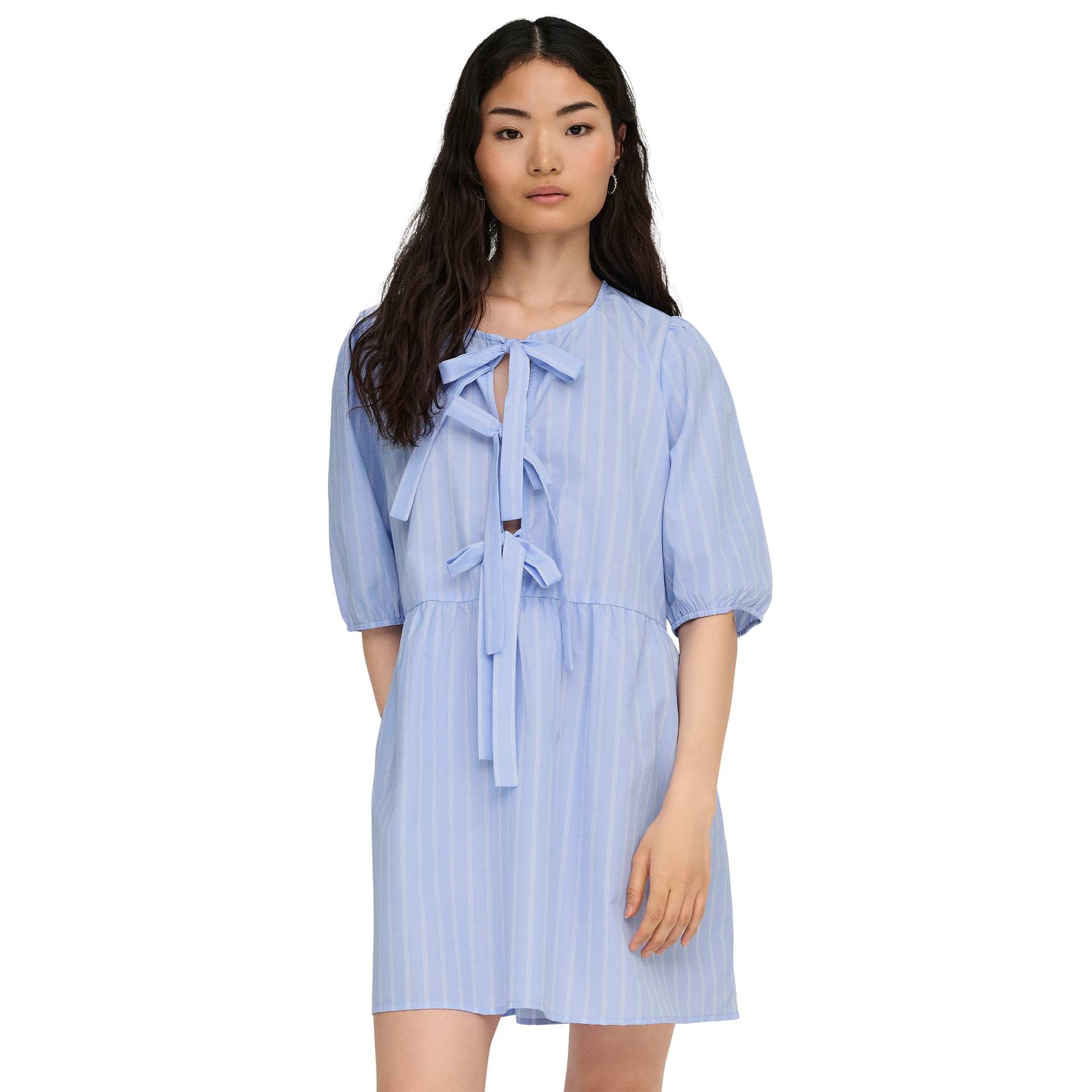 Only Vestido Clara Tessa 2-way Vista Blue W. Bright White