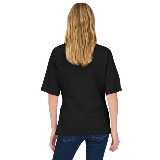Only Top T-shirt Marie Life O-neck Black Silver Button