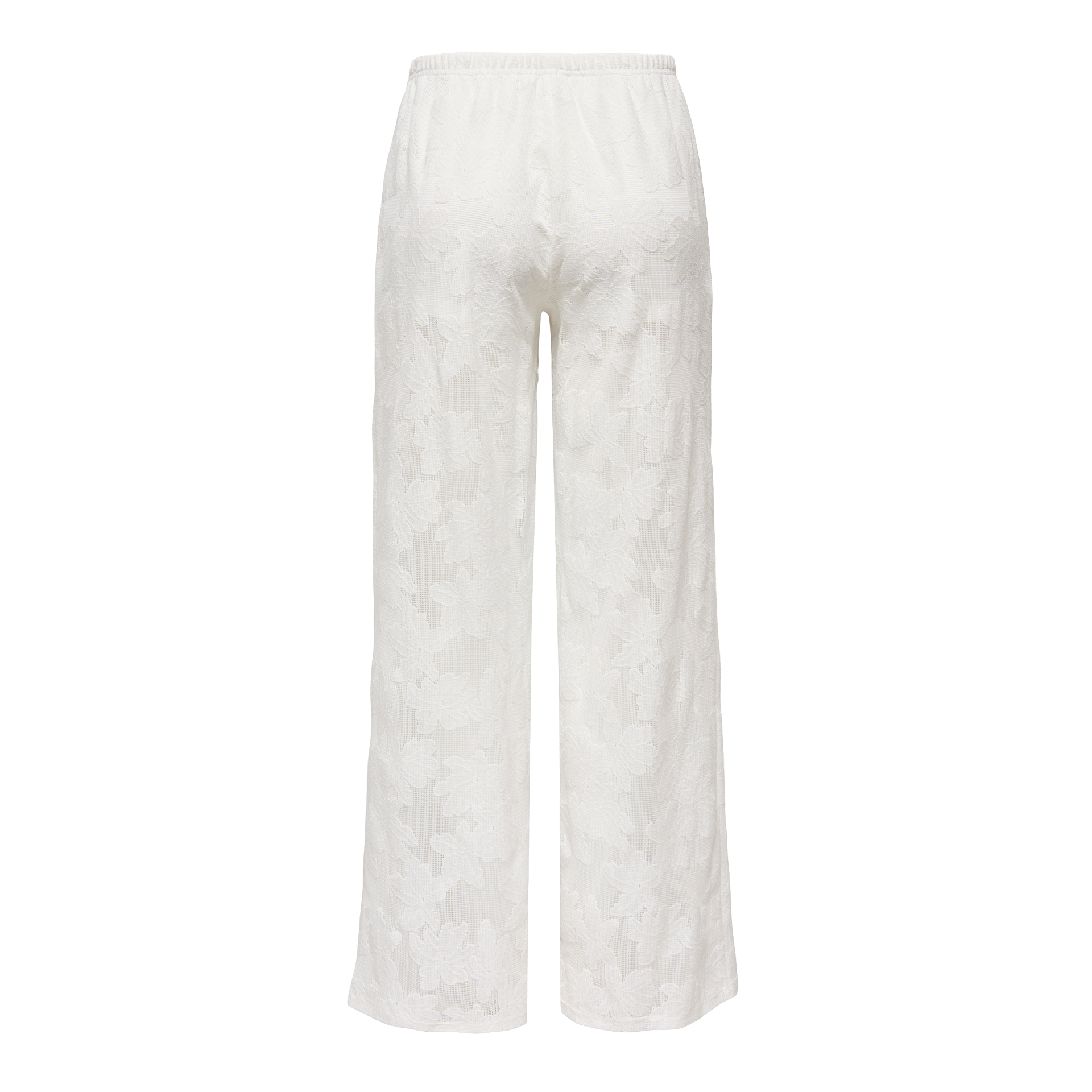 Only Calça Mirabella Wide Lace Cloud Dancer