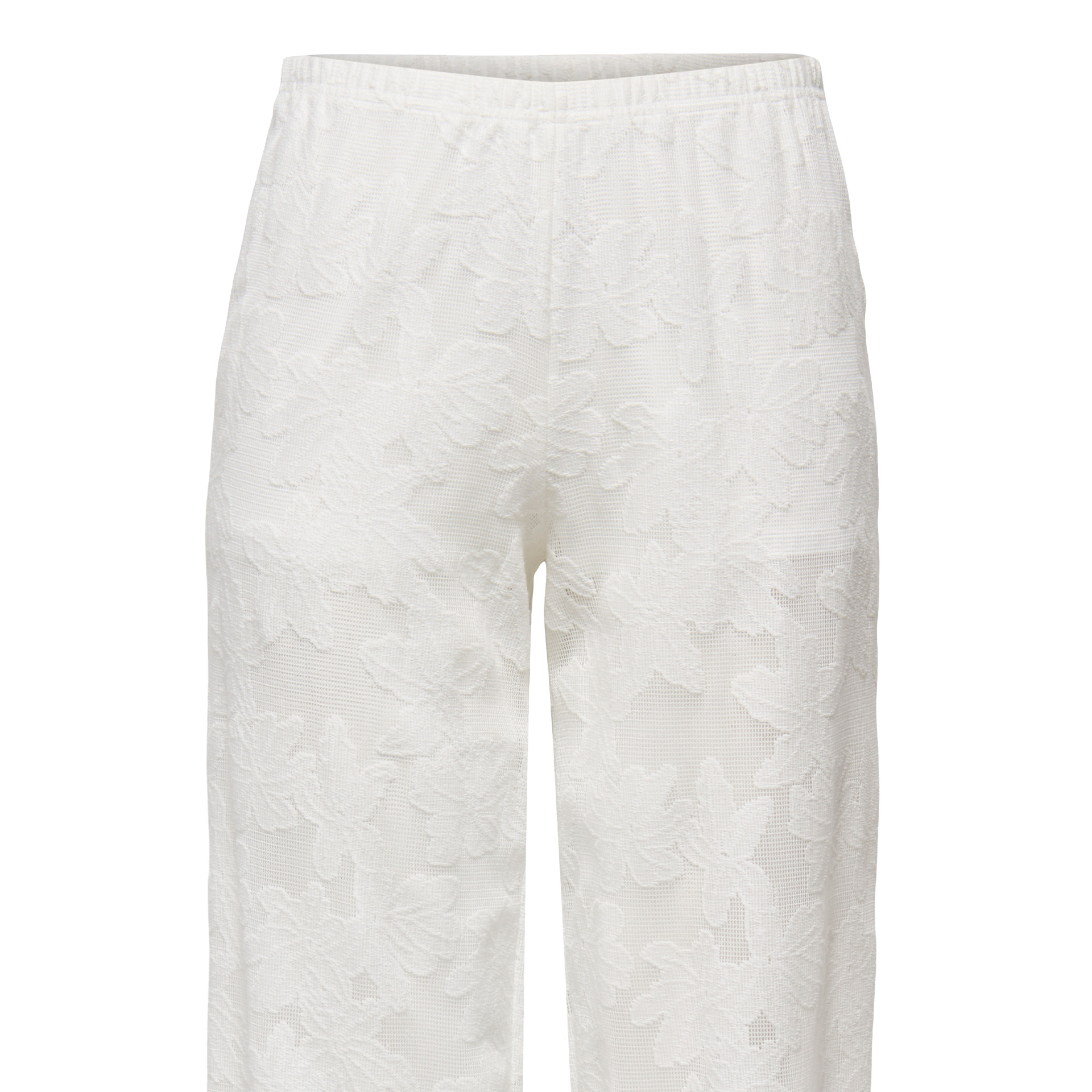 Only Calça Mirabella Wide Lace Cloud Dancer
