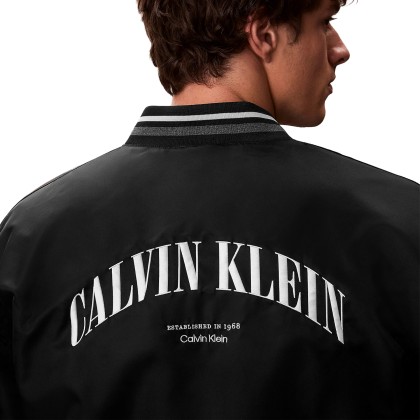 Calvin Klein Casaco Ls Unfilled Nylon Tipped Graphic Black