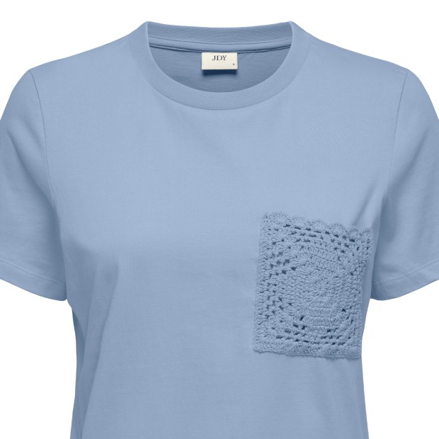 JDY T-shirt Selma Crochet Pocket Kentucky Blue