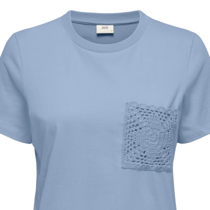 JDY T-shirt Selma Crochet Pocket Kentucky Blue