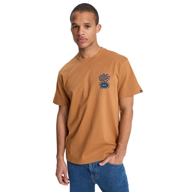 Quiksilver T-shirt Evo Blossom Of Peace Tobacco Brown
