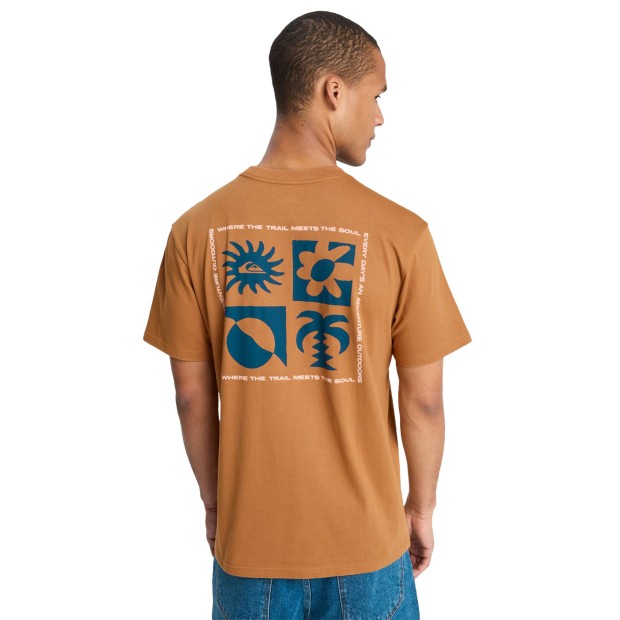 Quiksilver T-shirt Evo Blossom Of Peace Tobacco Brown