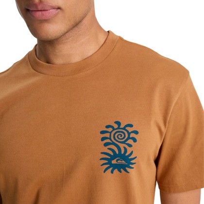 Quiksilver T-shirt Evo Blossom Of Peace Tobacco Brown