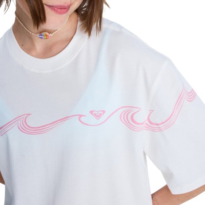 Roxy T-shirt Hangloose Placed Coconut Milk Roxy T-shirt Hangloose Placed Coconut Milk