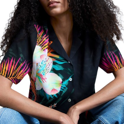 Desigual Camisa Swim Daikiri Negro