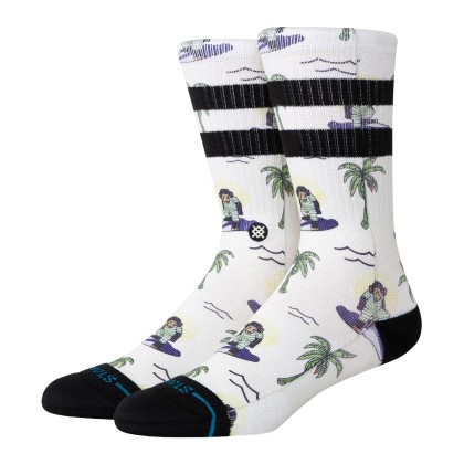 Stance Surfin Monkey Crew White