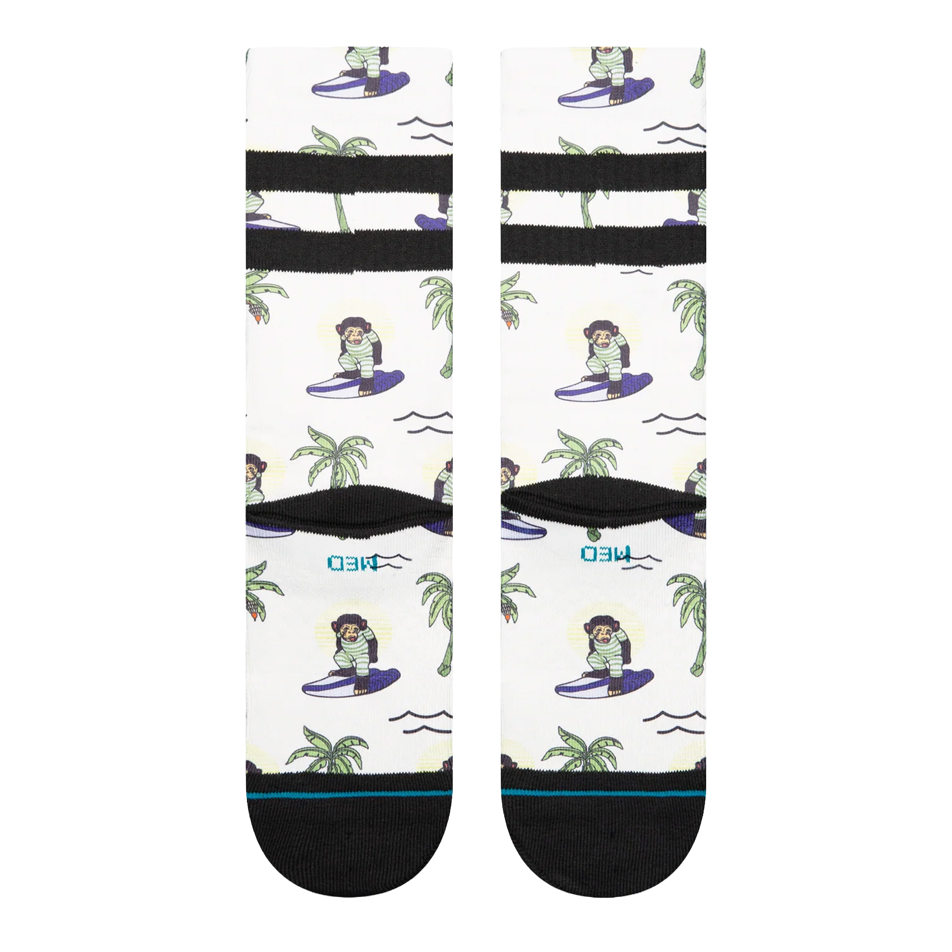 Stance Surfin Monkey Crew White