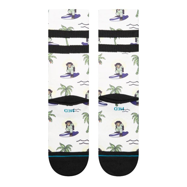 Stance Surfin Monkey Crew White