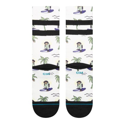 Stance Surfin Monkey Crew White