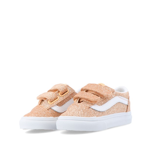 Vans Old Skool V Glitter Apricot Glow