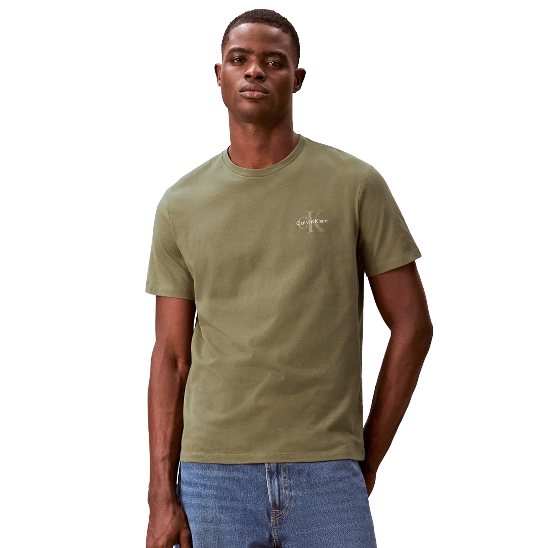 Calvin Klein T-shirt 30s Clssc Micro Mnlgo Beige