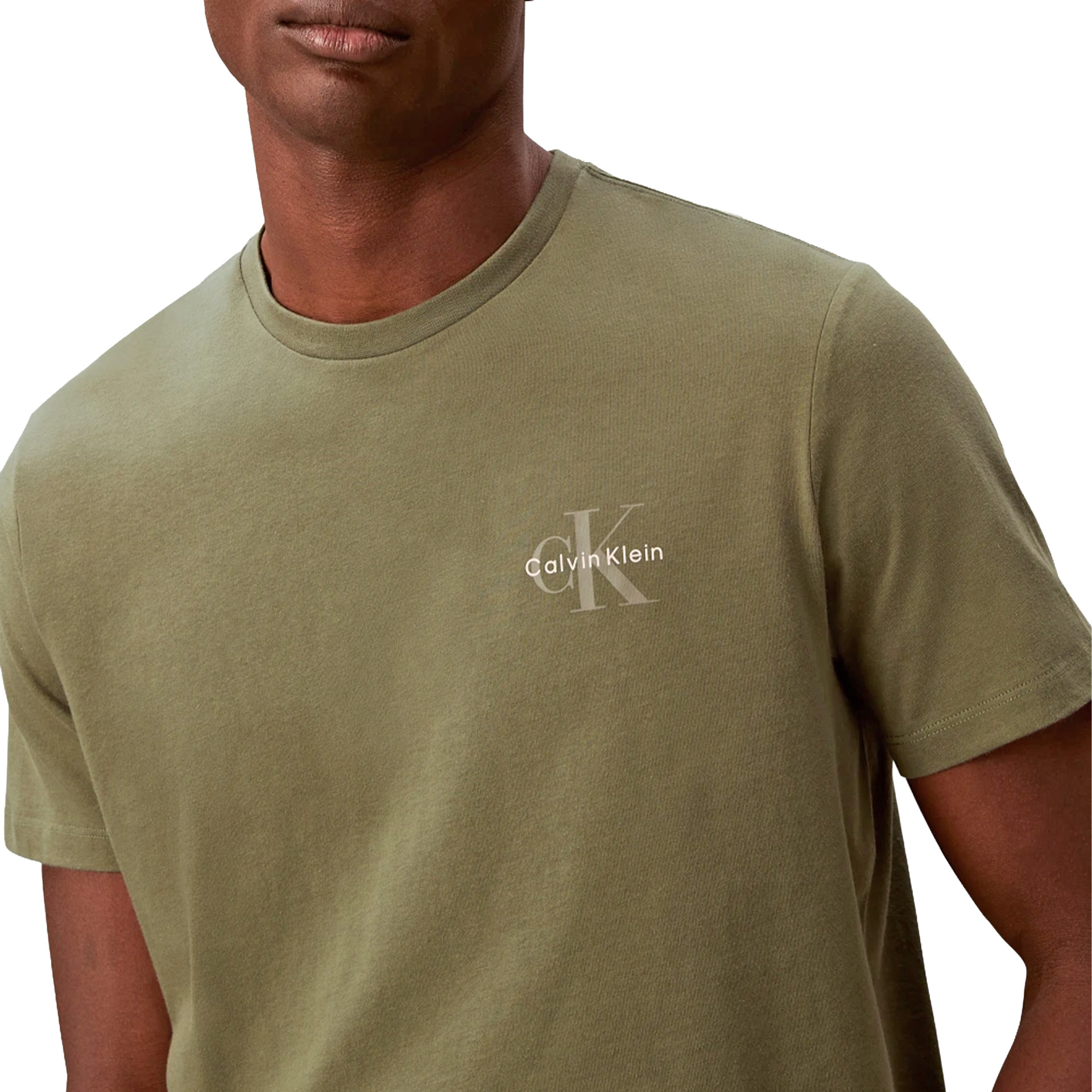 Calvin Klein T-shirt 30s Clssc Micro Mnlgo Beige
