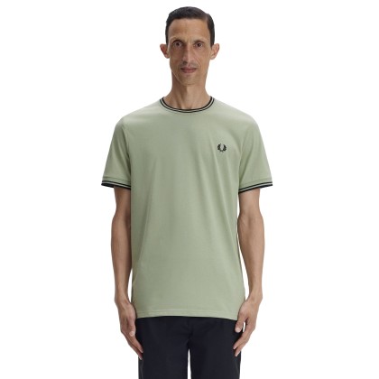 Fred Perry T-shirt M1588v-s23 Seagrass/black