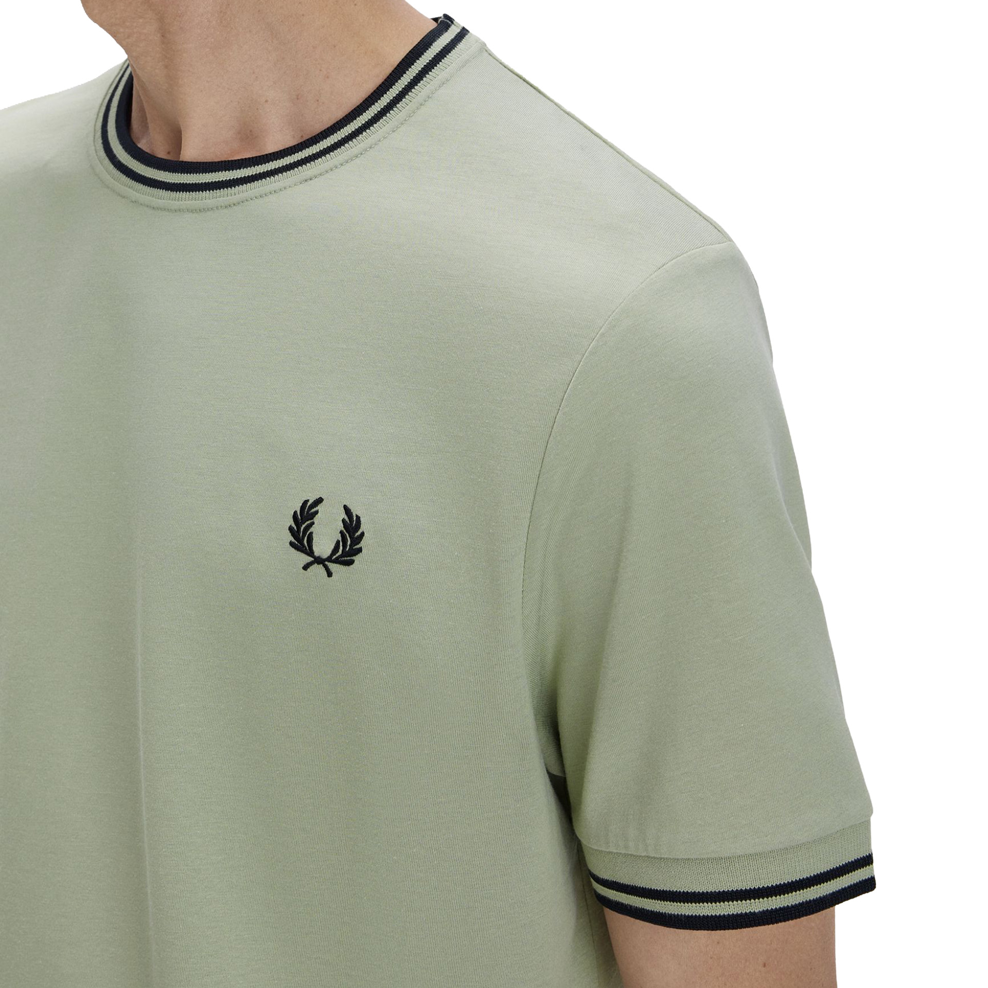 Fred Perry T-shirt M1588v-s23 Seagrass/black