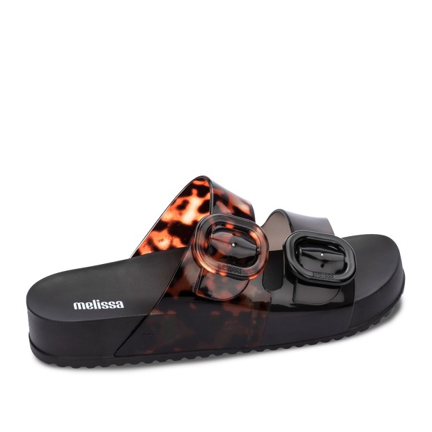 Melissa Cozy Slide Fem Preto/tartaruga