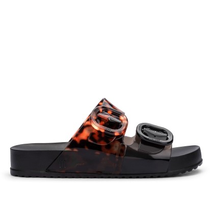 Melissa Cozy Slide Fem Preto/tartaruga