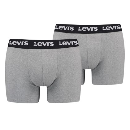 Levis Boxer 2-pack Repeat Logo Brief Middle Grey Melange Levis Boxer 2-pack Repeat Logo Brief Middle Grey Melange