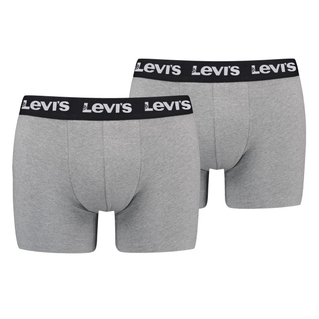 Levis Boxer 2-pack Repeat Logo Brief Middle Grey Melange
