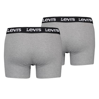 Levis Boxer 2-pack Repeat Logo Brief Middle Grey Melange Levis Boxer 2-pack Repeat Logo Brief Middle Grey Melange