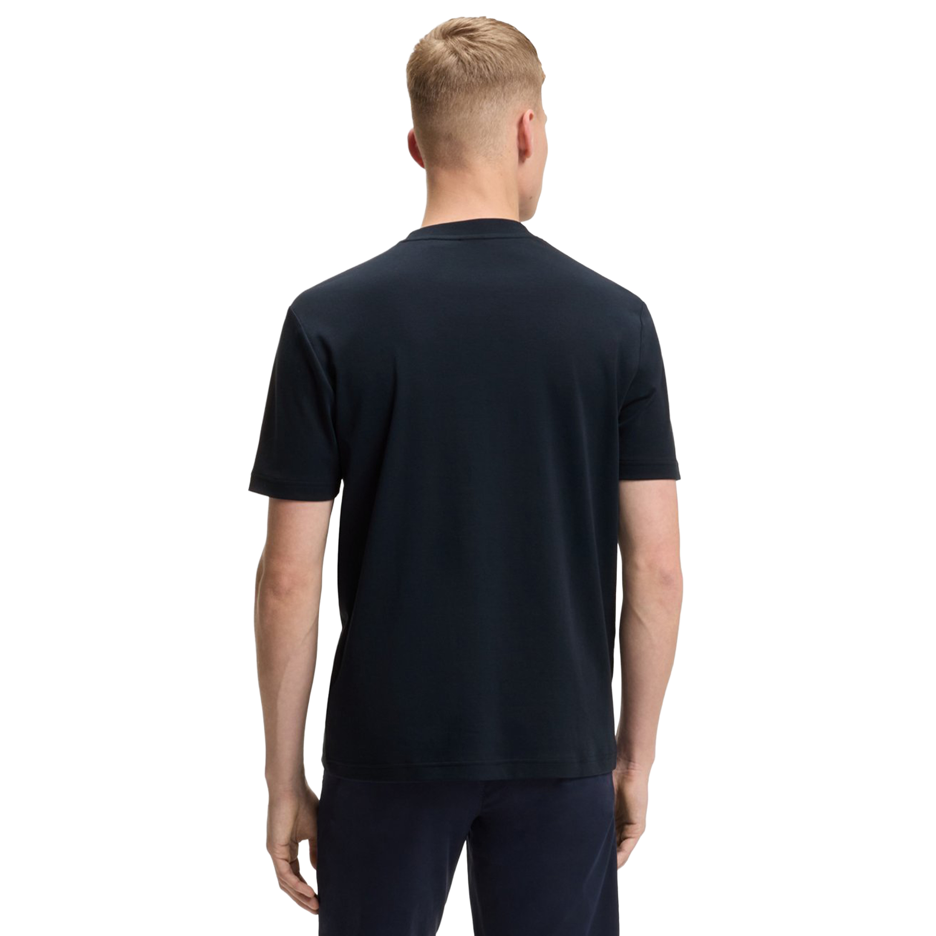 BOSS T-shirt Te Interlock Dark Blue
