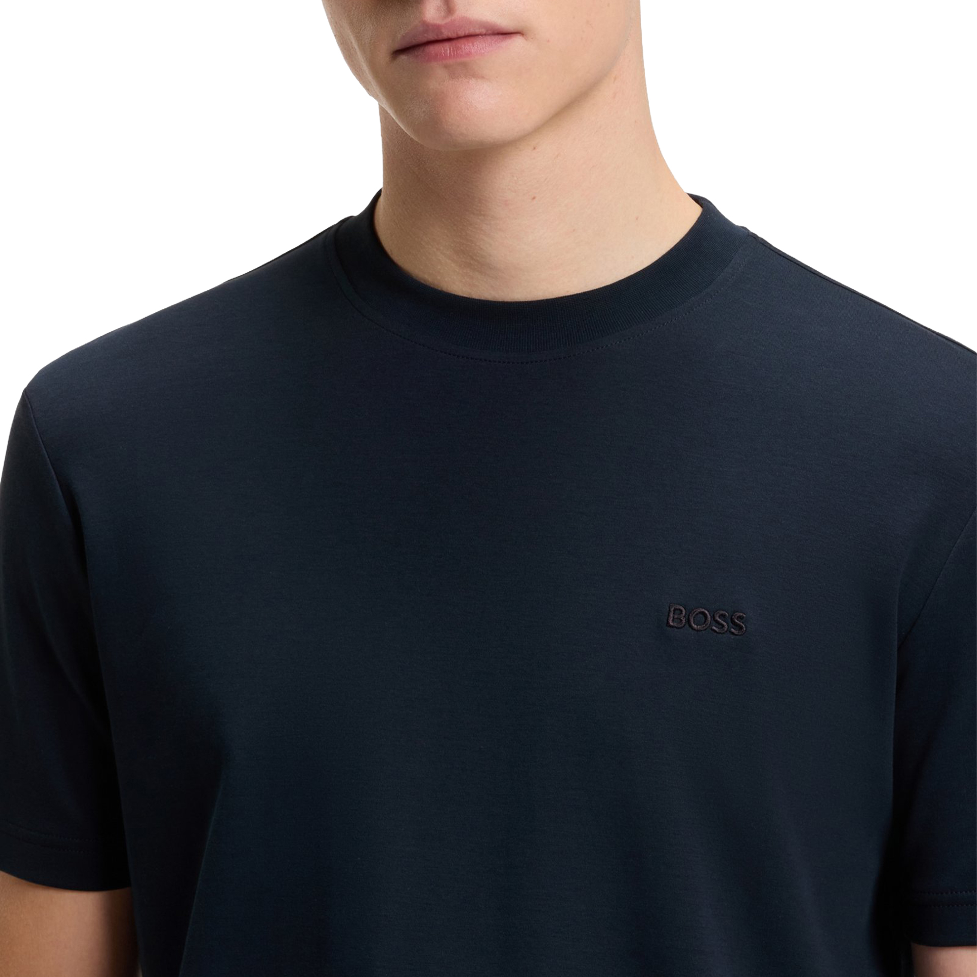 BOSS T-shirt Te Interlock Dark Blue