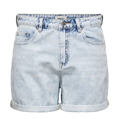 Only Calção Phine Dnm Light Blue Bleached Denim Only Calção Phine Dnm Light Blue Bleached Denim