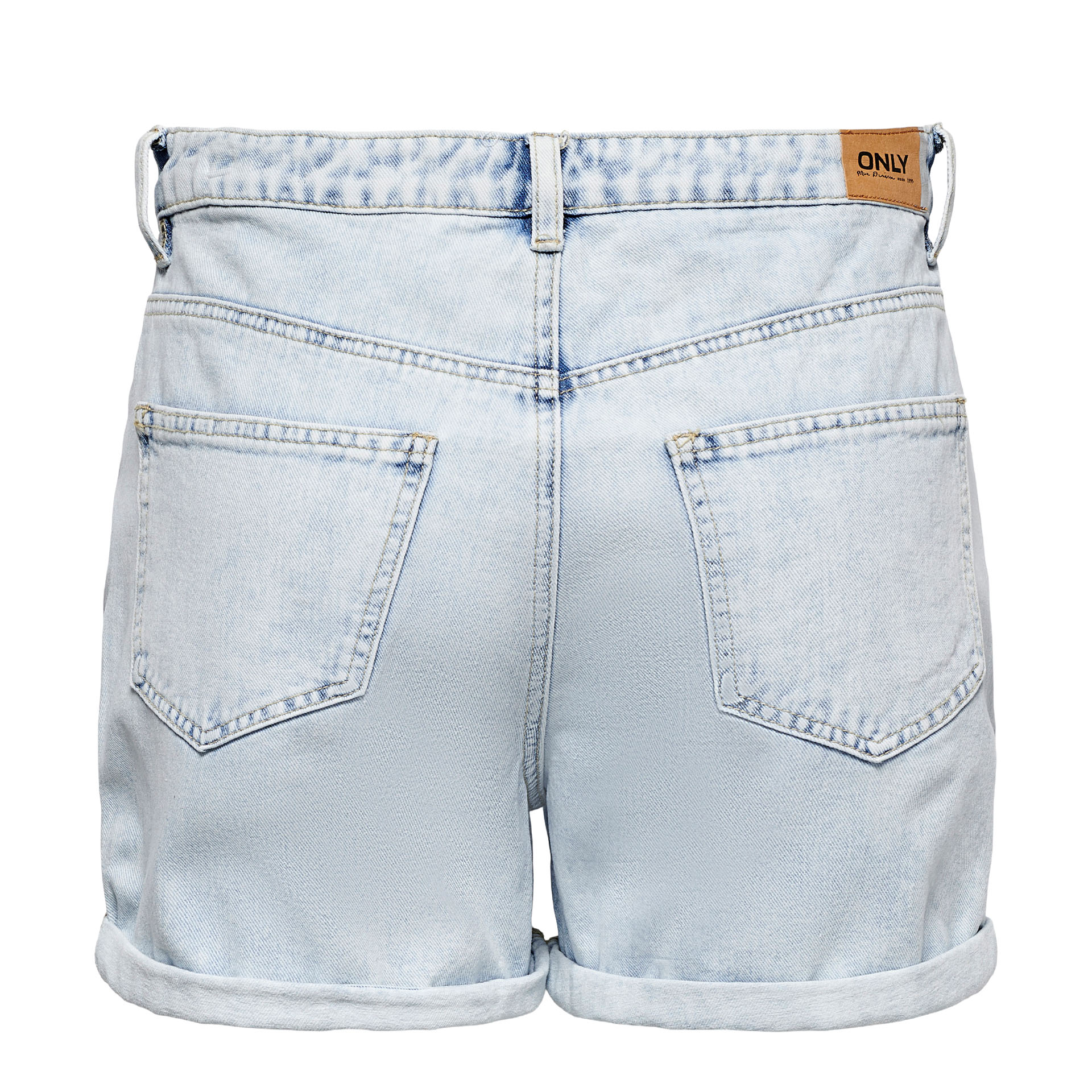 Only Calção Phine Dnm Light Blue Bleached Denim
