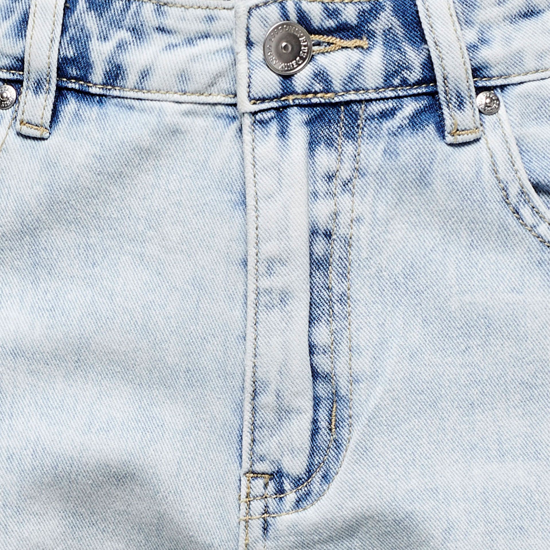 Only Calção Phine Dnm Light Blue Bleached Denim
