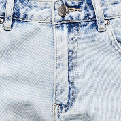 Only Calção Phine Dnm Light Blue Bleached Denim Only Calção Phine Dnm Light Blue Bleached Denim