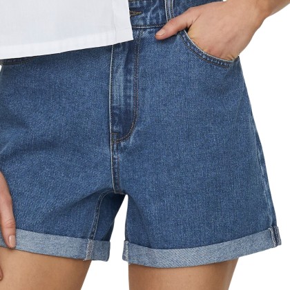 Only Calção Vega Hw Mom Dnm Medium Blue Denim Only Calção Vega Hw Mom Dnm Medium Blue Denim