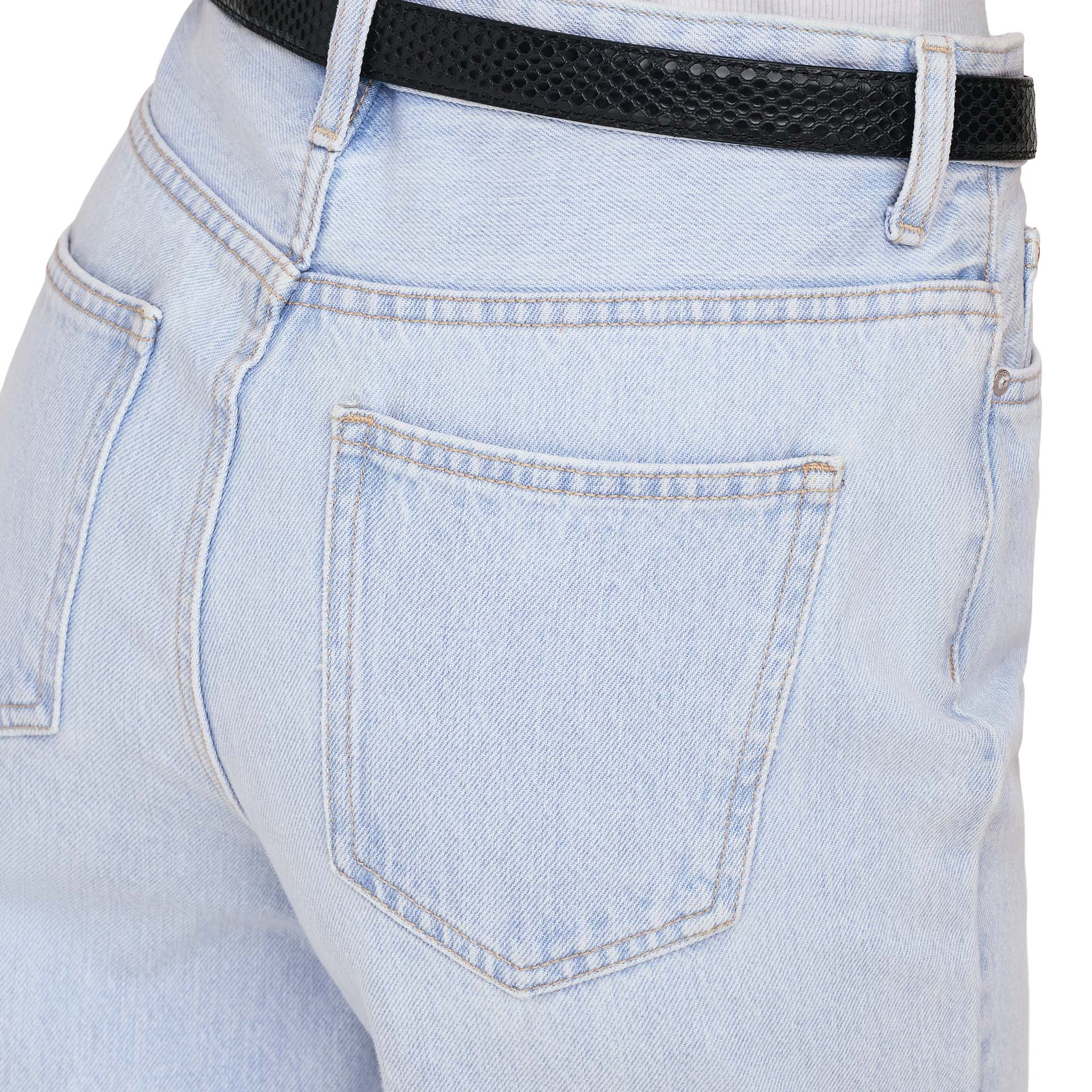 Only Calção Sonny Wide Dnm Light Blue Bleached Denim