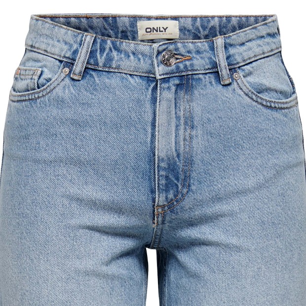 Only Calção Sonny Wide Dnm Light Blue Denim